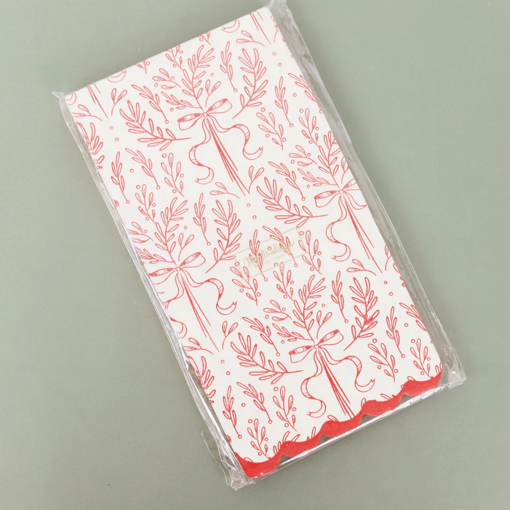 Red Bough Patterned Napkin Set