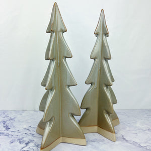 Sage Reactive Glazed Stoneware Tree