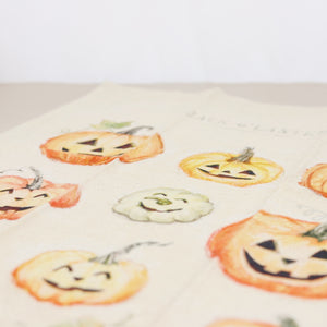 Jack O'Lantern Tea Towels - Cream