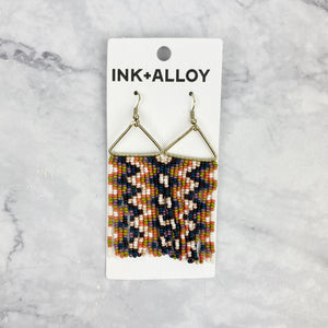 
                
                    Load image into Gallery viewer, Whitney Wavy Triangle Earring
                
            