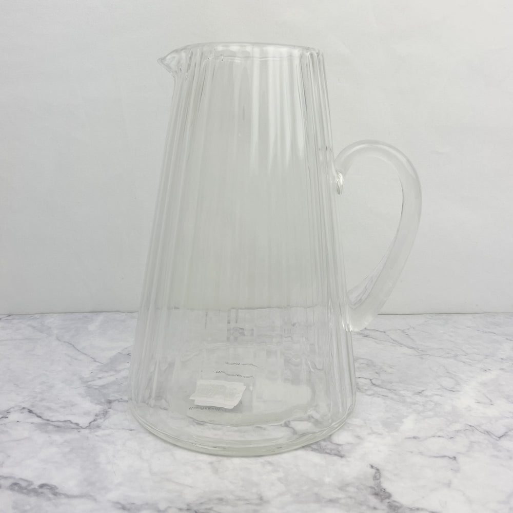 Glass Pitcher with Lines