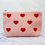 Fuzzy Heart Pouch