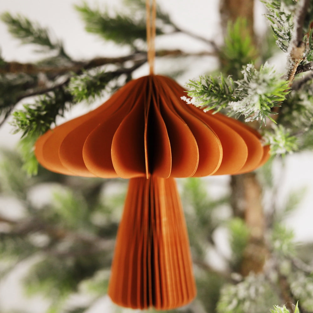 Parasol Mushroom Honeycomb Ornament