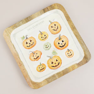 Jack O'Lantern Wood Trays - 10"