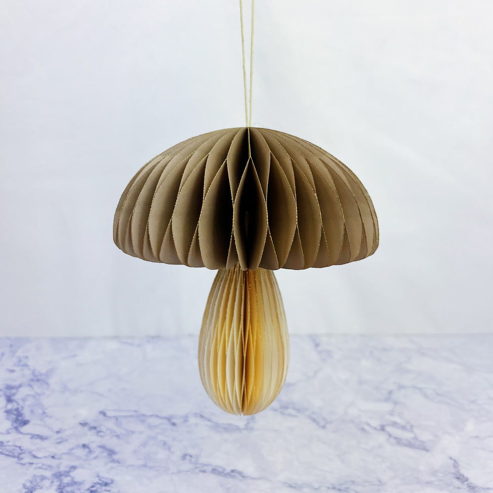 Mushroom Honeycomb Ornament