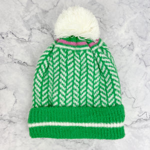 
                
                    Load image into Gallery viewer, Sweet Mint Pom Pom Hat
                
            
