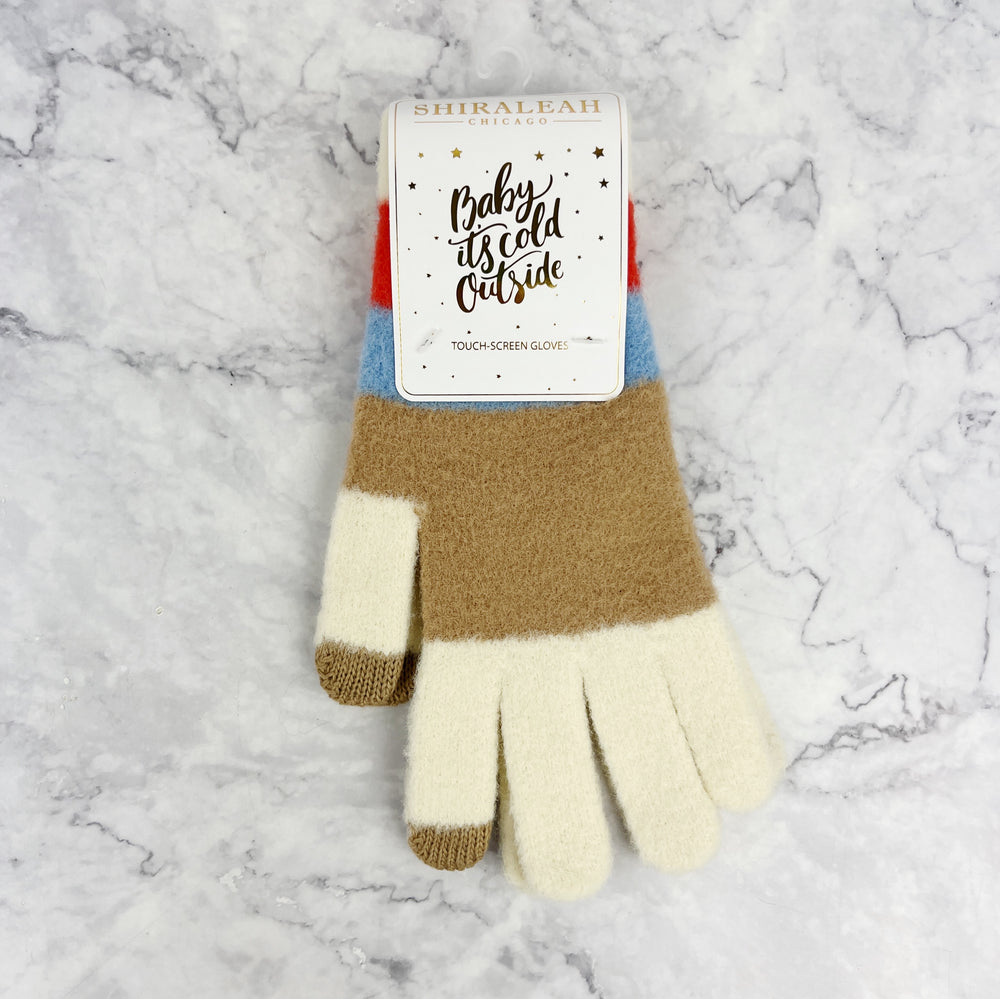 Color Block Touchscreen Gloves
