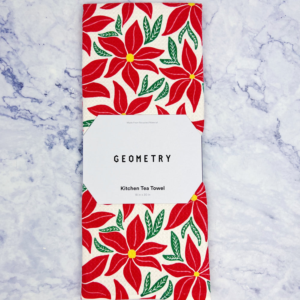 Festive Holiday Geometry Tea Towels