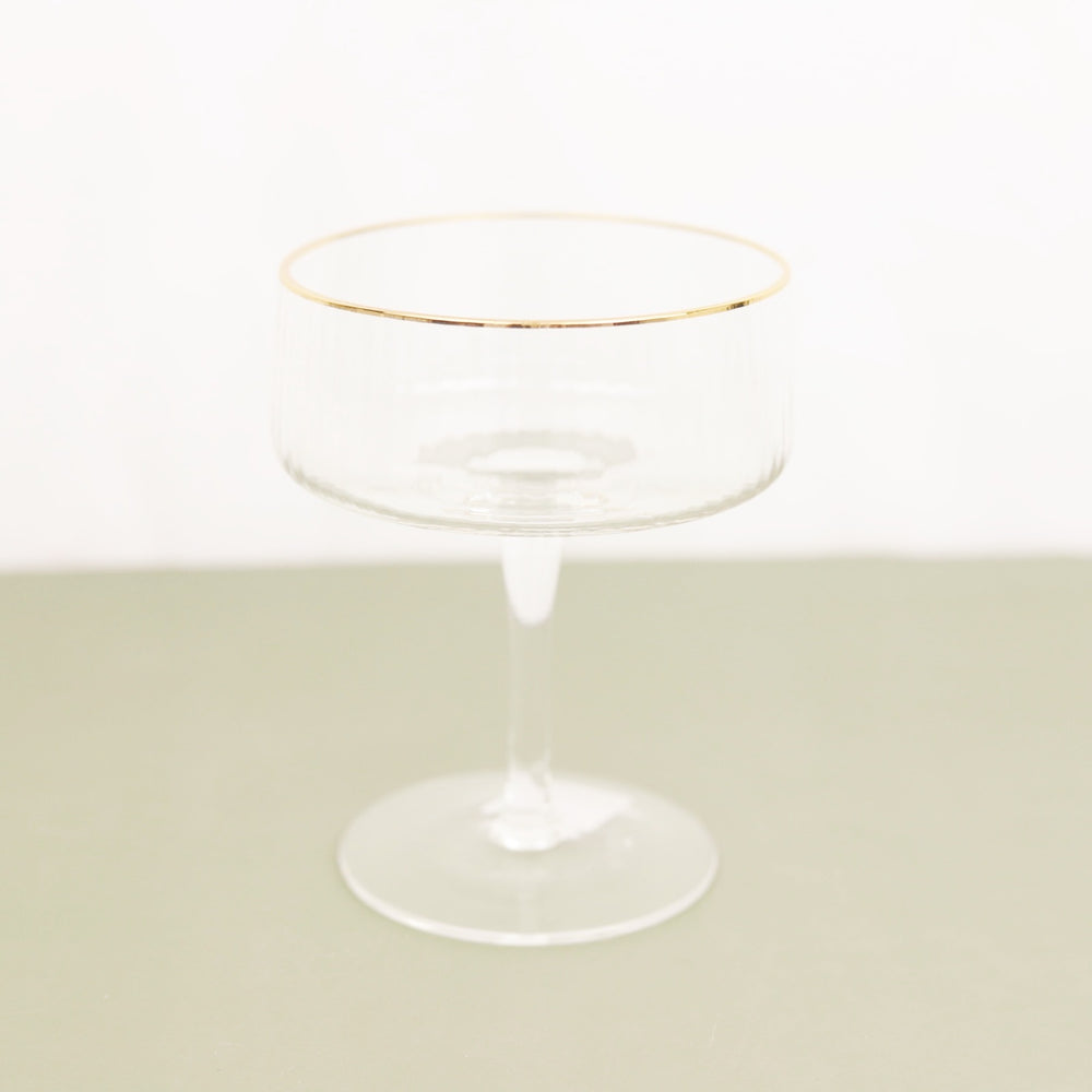 Gold Rimmed Cocktail Glass
