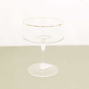 Gold Rimmed Cocktail Glass