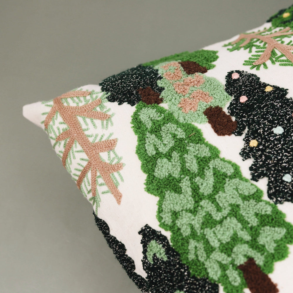 Embroidered Tree Pillow