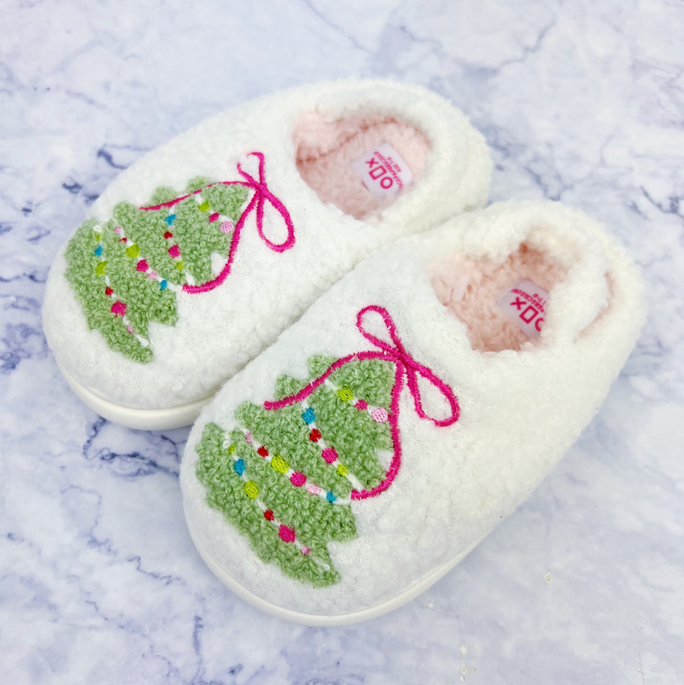 Toddler Christmas Tree Slippers