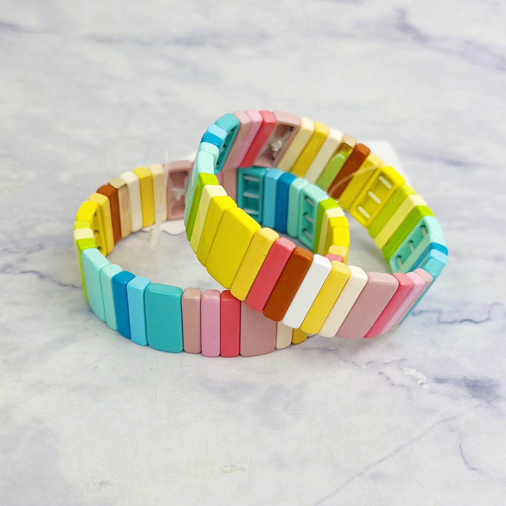 Tall Pastel Tile Bracelet