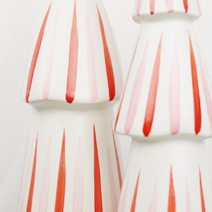 Candy Cane Striped Ceramic Tree