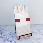 Magnetic Coral Stripe Notebook With Pen