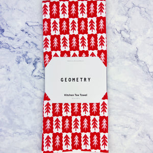 Festive Holiday Geometry Tea Towels