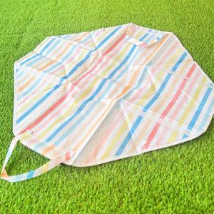 Pastel Striped Picnic Cooler Bag