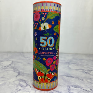Set of 25 Double- Sided Colored Pencils (50 Colors)