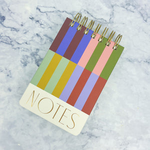 Bold Striped Flip Wire Notepad