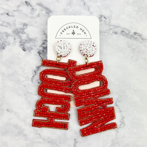 Touch Down Beaded Earrings