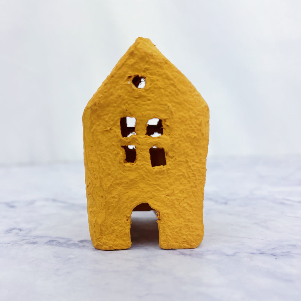 Hand Painted Paper Mache Houses