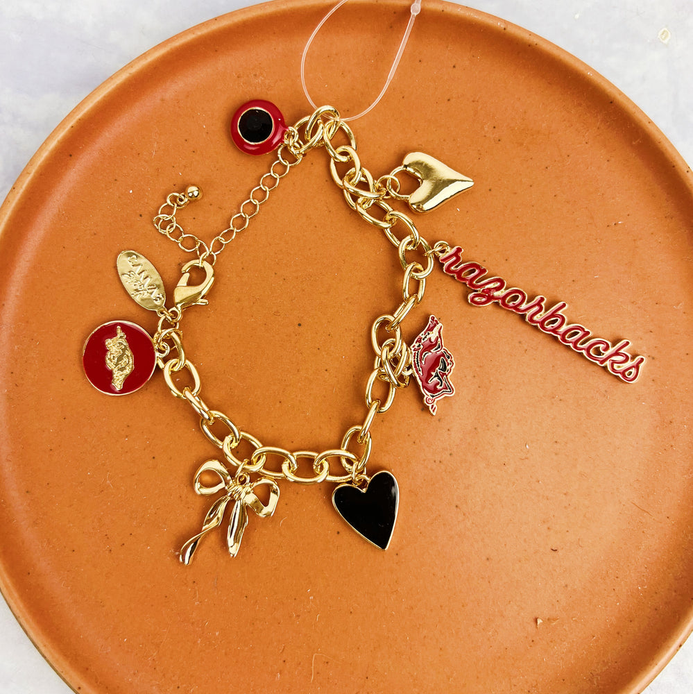 Razorbacks Charm Bracelet