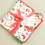Holiday Print Waffle Dishcloth Set