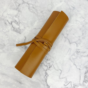
                
                    Load image into Gallery viewer, Abby Leather Travel Jewelry Roll
                
            