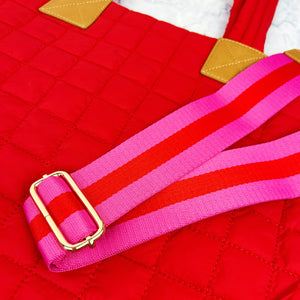 Holiday Quilted Puff Tote Bag