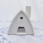 Stoneware House Tealight Holder