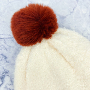 Two Tone Fleece Pom Hat