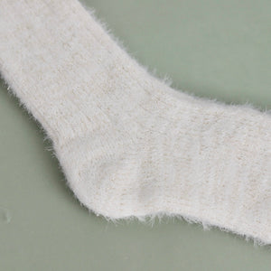 Fuzzy Gold Shimmer Socks