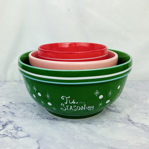 Tis The Seasoning Nesting Bowl Set