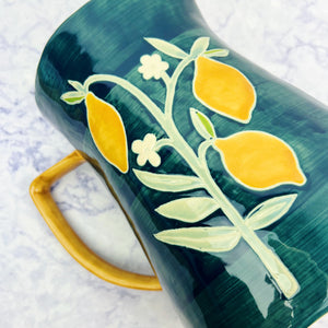 Hand Painted Lemon Pitcher