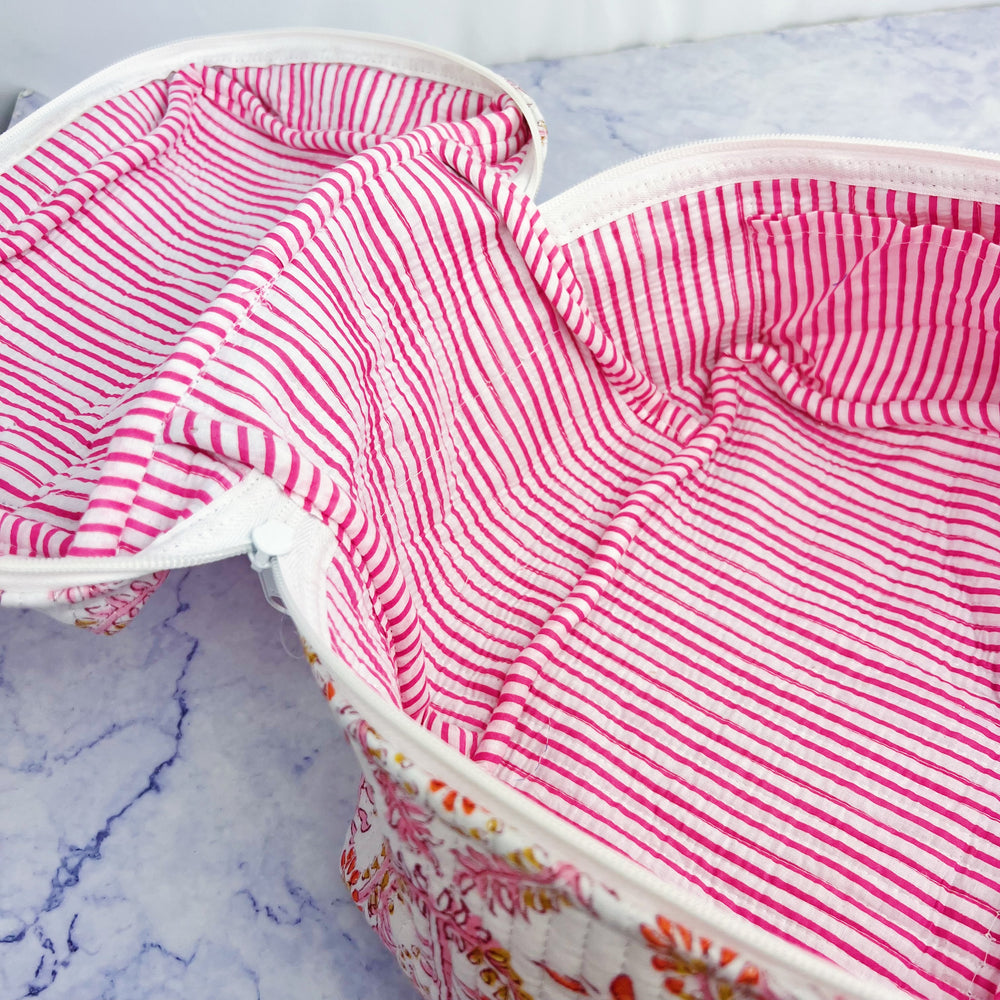 Dahlia Quilted Cosmetic Bag
