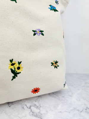 Wildflower Canvas Tote Bag