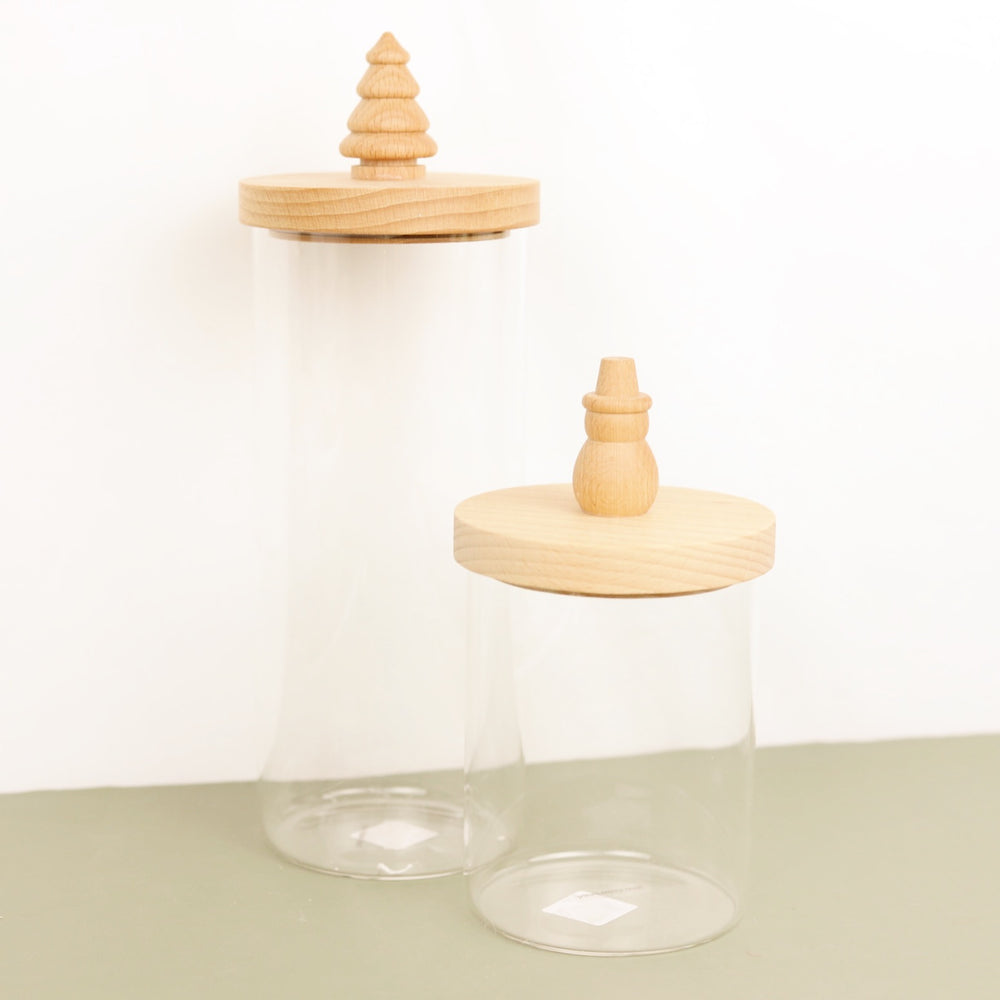 Holiday Canister with Christmas Tree Lid