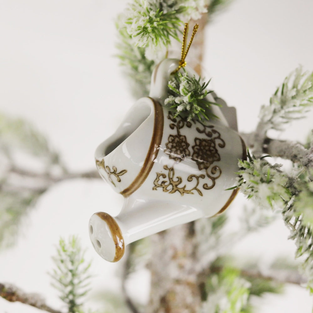 Stoneware Watering Can Ornament