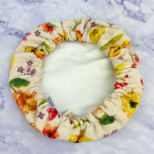 Set of Three Reusable Cottage Floral Jar Covers