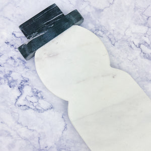 Marble Snowman Serving Board