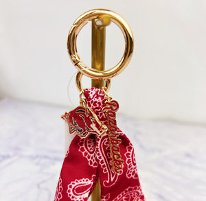 Razorbacks Bandana Bag Charm