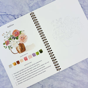 Bouquets Watercolor Workbook