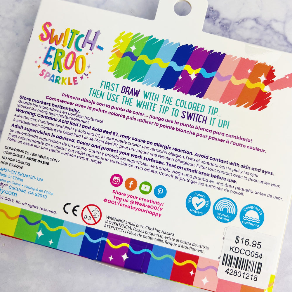 Switch-eroo! Glitter Color Changing Markers