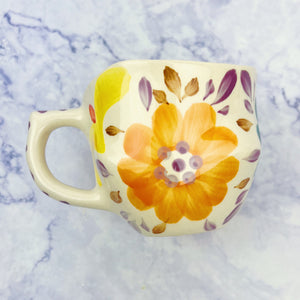 Hand Painted Bright Floral Mug