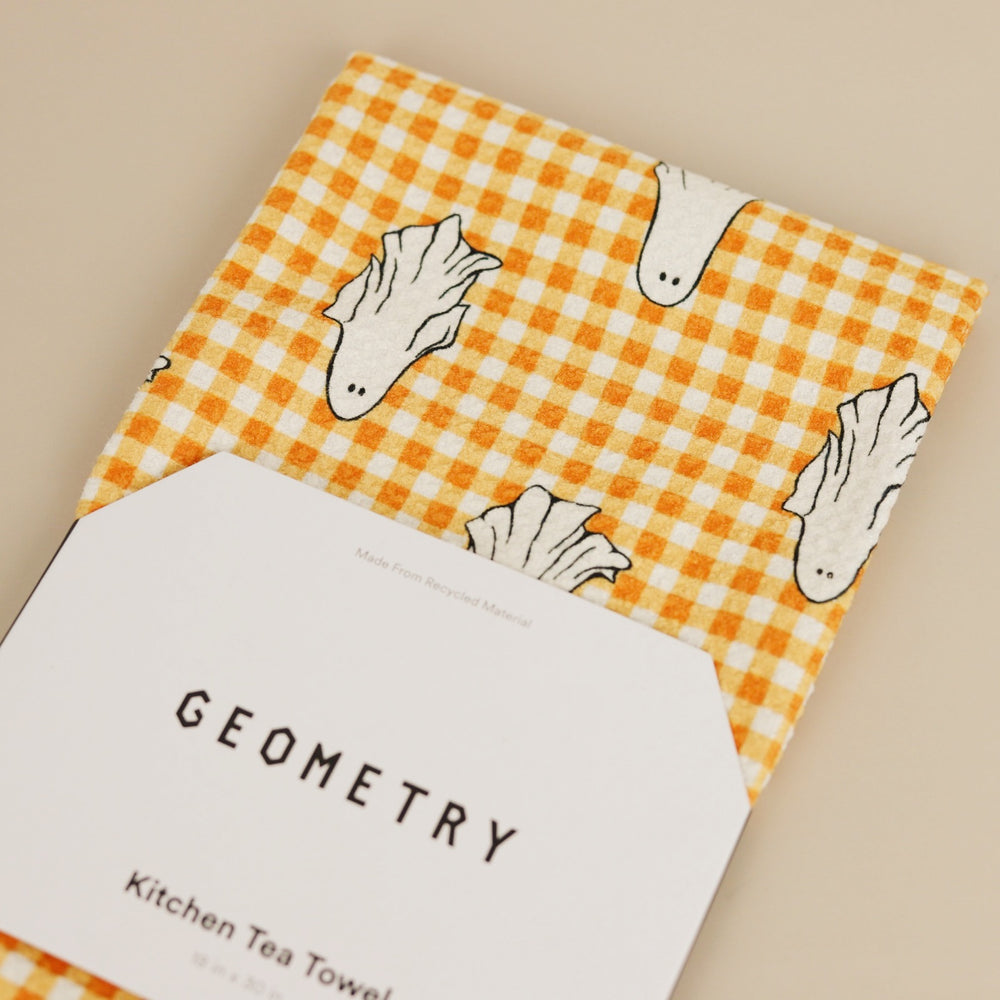 Gingham Ghosts Tea Towel
