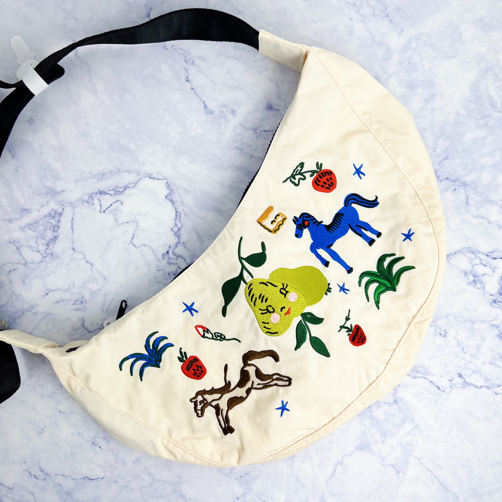 Medium Nylon Crescent Bag