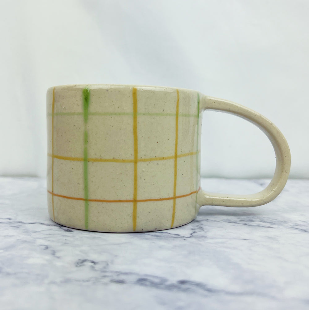 Hand Painted Mod Stripe Stoneware