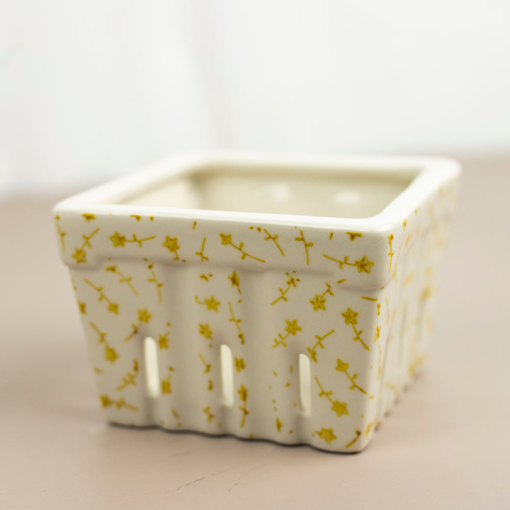 Stamped Stoneware Berry Baskets