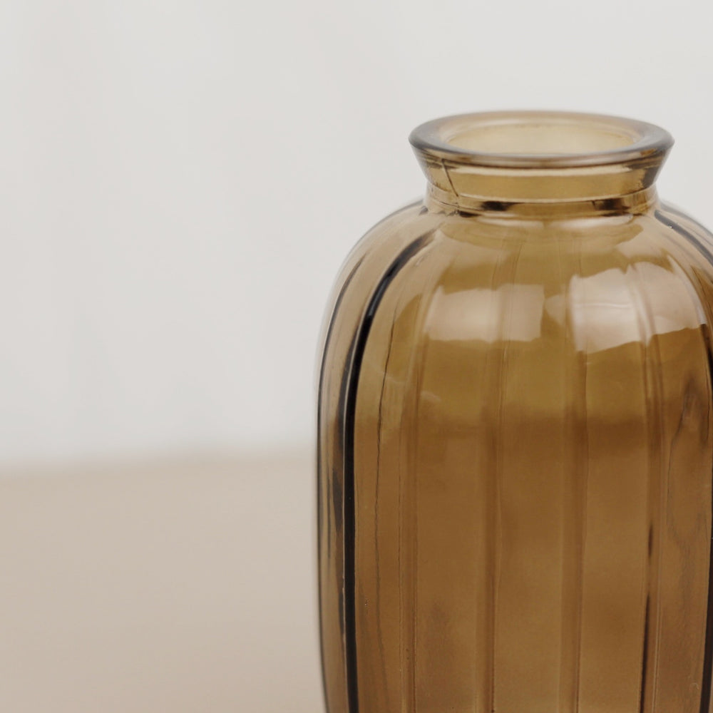 Amber Glass Vase - Tall