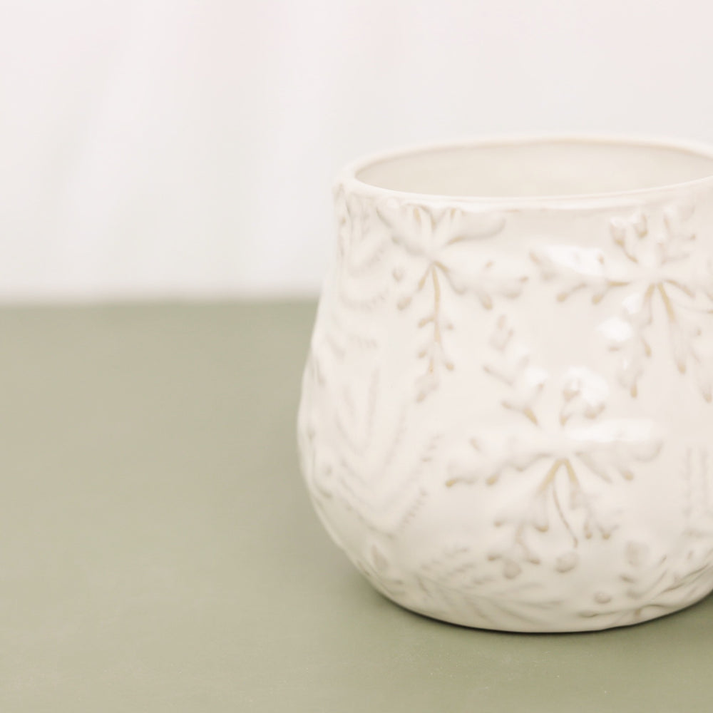 Snowflake Embossed Stoneware